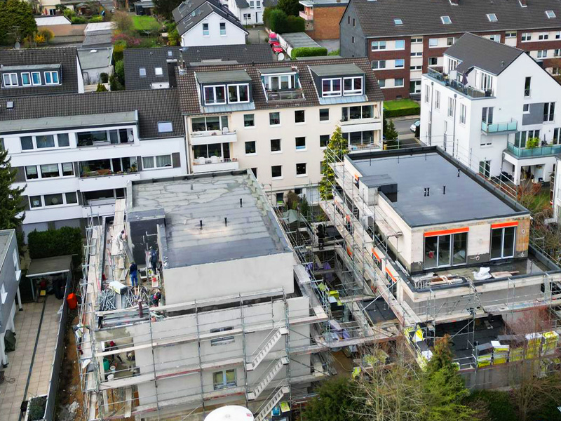 Luftaufnahme eines Bauprojekts